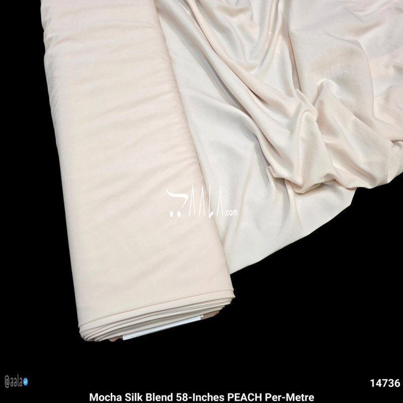 Mocha Silk Blend 58-Inches PEACH Per-Metre