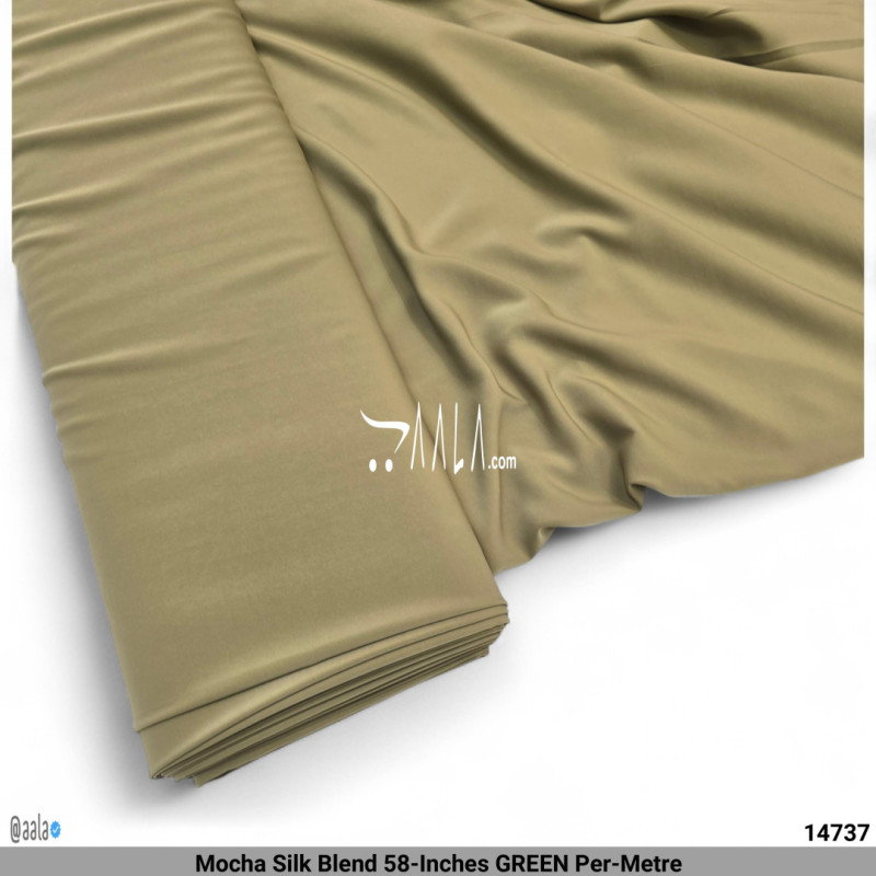 Mocha Silk Blend 58-Inches GREEN Per-Metre