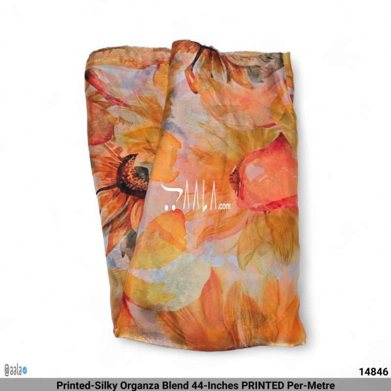Printed-Silky Organza Blend 44-Inches PRINTED Per-Metre