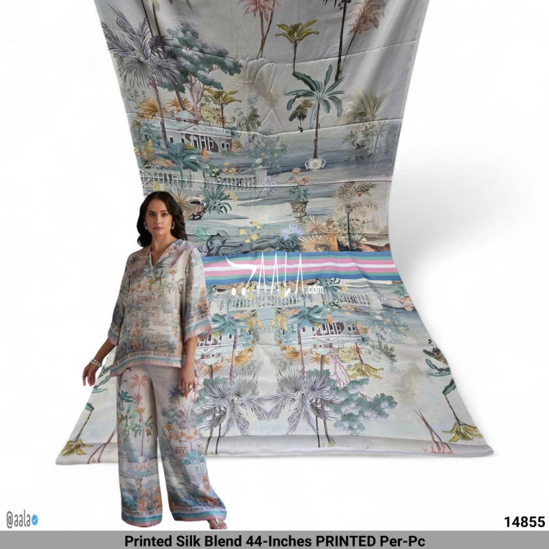 Printed Silk Blend 44-Inches PRINTED Per-Pc