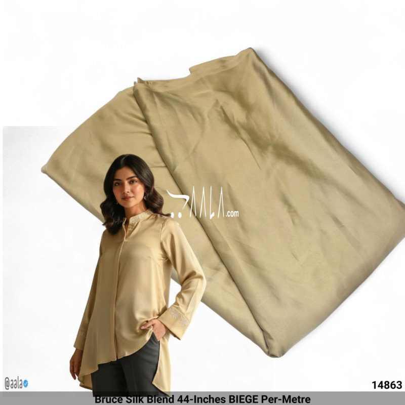 Bruce Silk Blend 44-Inches BIEGE Per-Metre