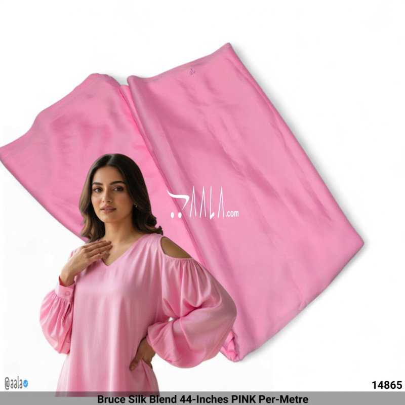 Bruce Silk Blend 44-Inches PINK Per-Metre