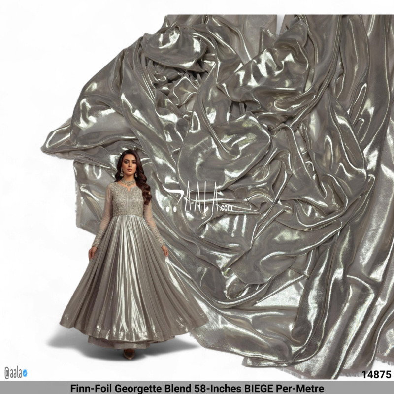 Finn-Foil Georgette Blend 58-Inches BIEGE Per-Metre