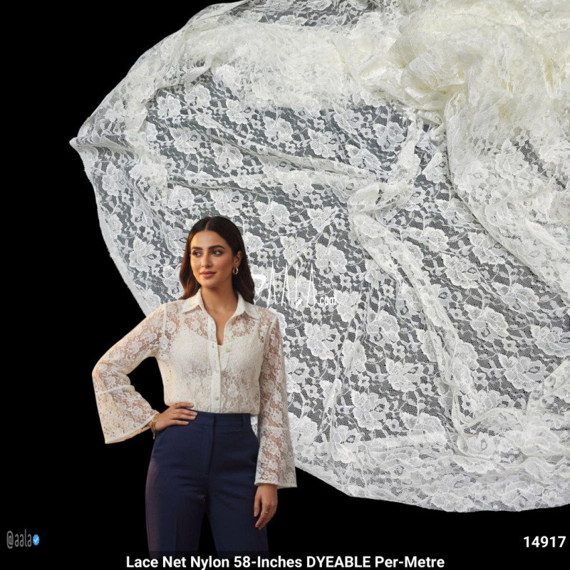 Lace Net Nylon 58-Inches DYEABLE Per-Metre
