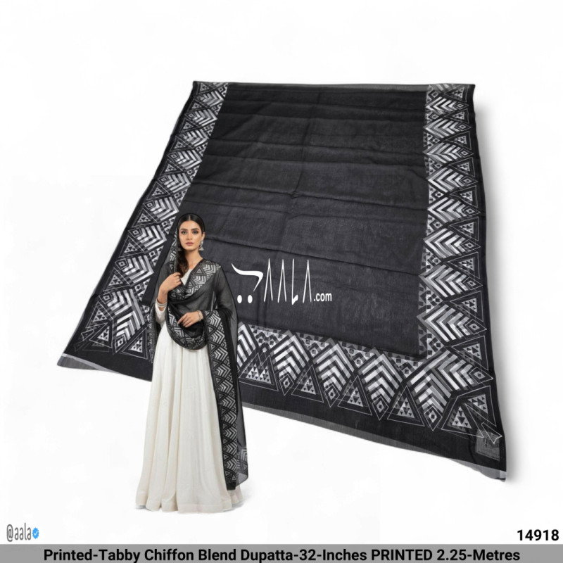 Printed-Tabby Chiffon Blend Dupatta-32-Inches PRINTED 2.25-Metres
