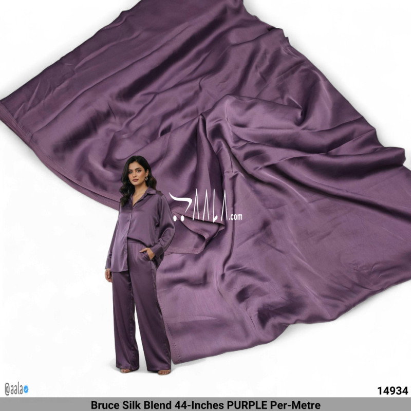 Bruce Silk Blend 44-Inches PURPLE Per-Metre