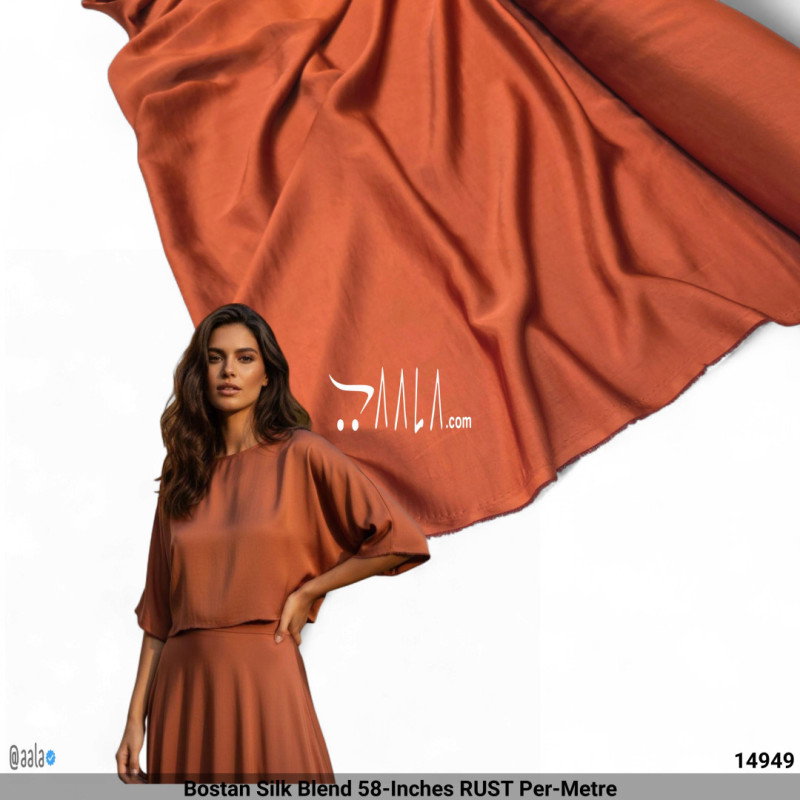 Bostan Silk Blend 58-Inches RUST Per-Metre