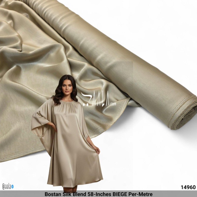 Bostan Silk Blend 58-Inches BIEGE Per-Metre