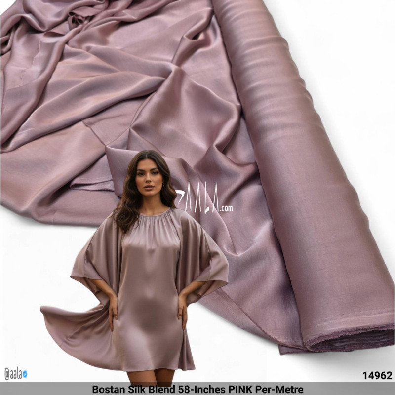 Bostan Silk Blend 58-Inches PINK Per-Metre