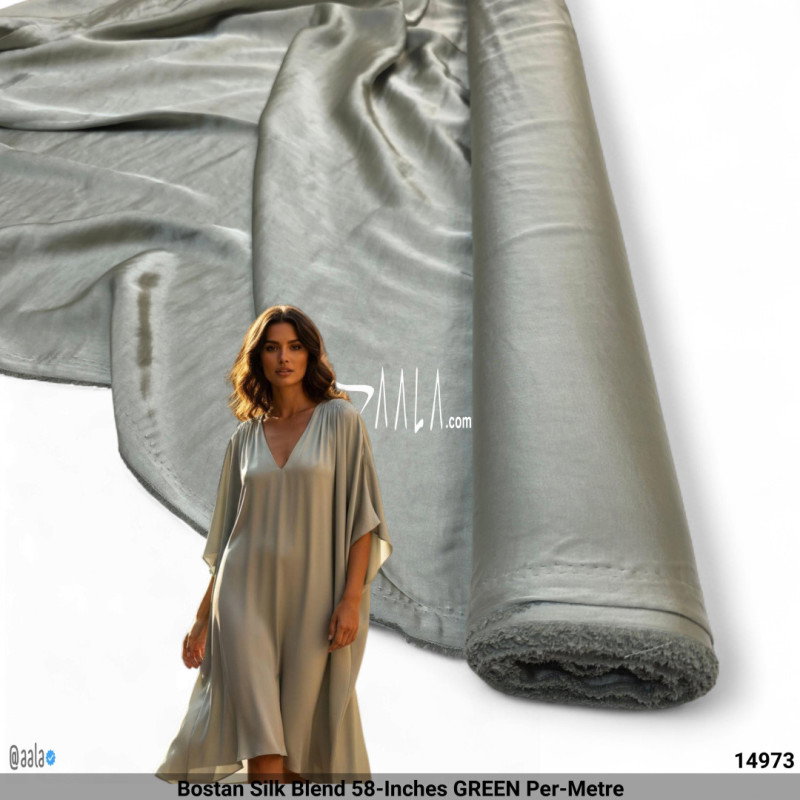 Bostan Silk Blend 58-Inches GREEN Per-Metre