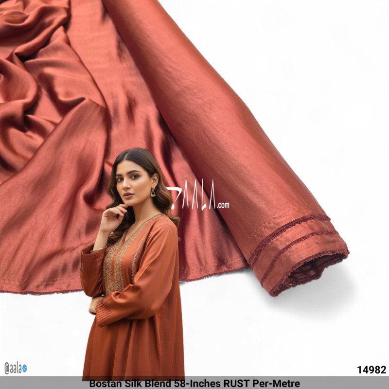 Bostan Silk Blend 58-Inches RUST Per-Metre