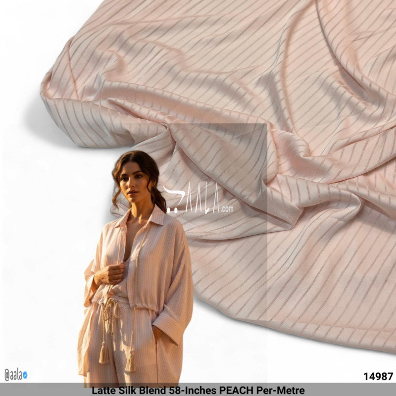 Latte Silk Blend 58-Inches PEACH Per-Metre