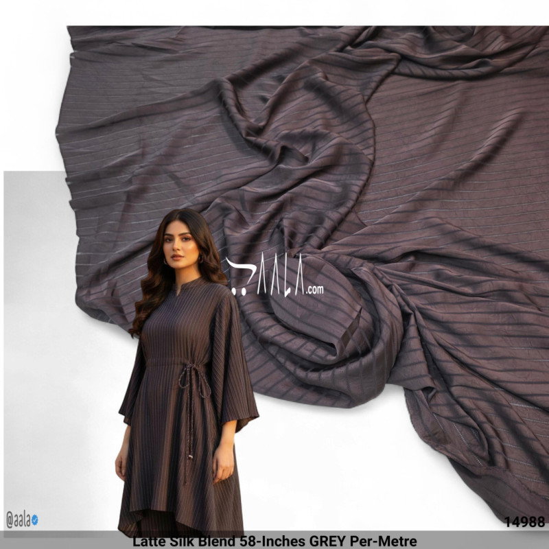 Latte Silk Blend 58-Inches GREY Per-Metre