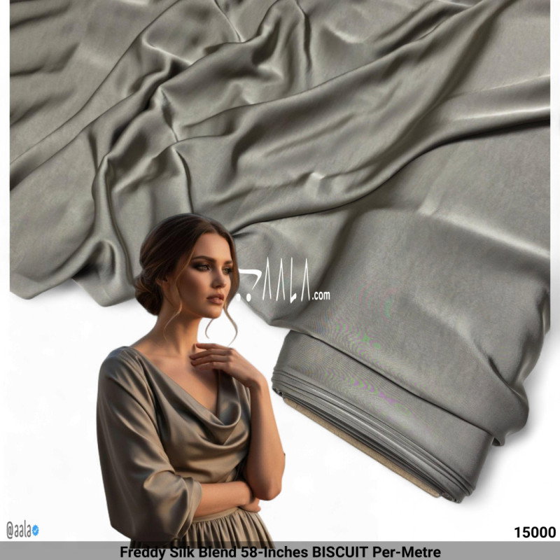 Freddy Silk Blend 58-Inches BISCUIT Per-Metre