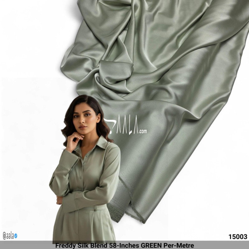 Freddy Silk Blend 58-Inches GREEN Per-Metre