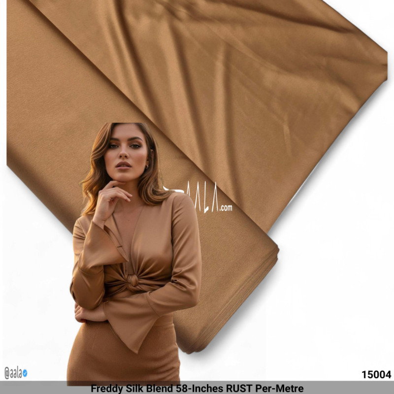 Freddy Silk Blend 58-Inches RUST Per-Metre