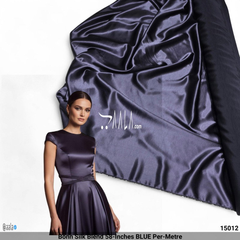 Bonn Silk Blend 58-Inches BLUE Per-Metre