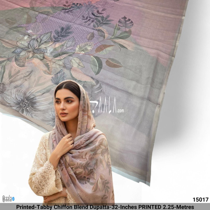 Printed-Tabby Chiffon Blend Dupatta-32-Inches PRINTED 2.25-Metres