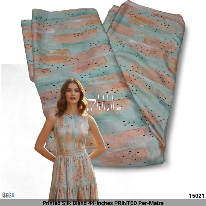 Printed Silk Blend 44-Inches PRINTED Per-Metre