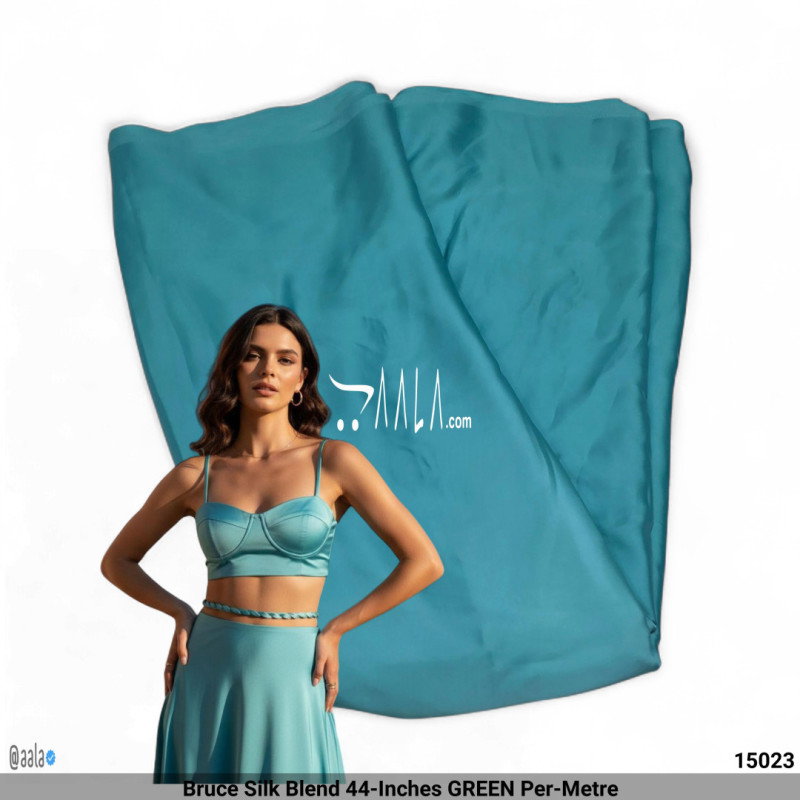 Bruce Silk Blend 44-Inches GREEN Per-Metre