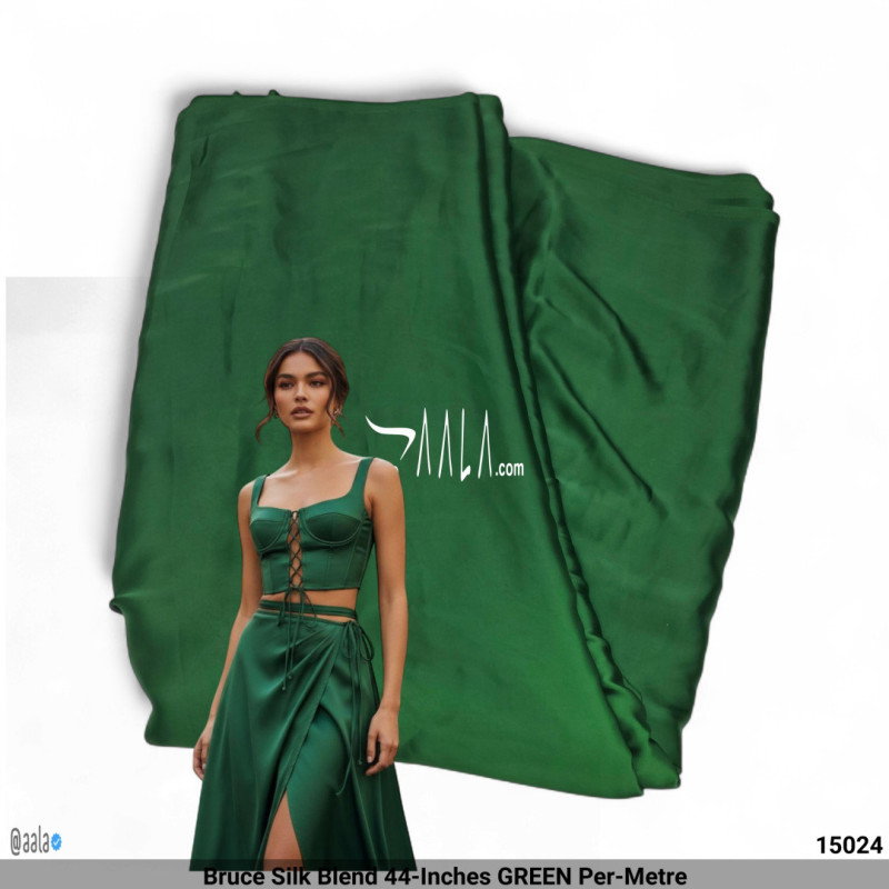Bruce Silk Blend 44-Inches GREEN Per-Metre