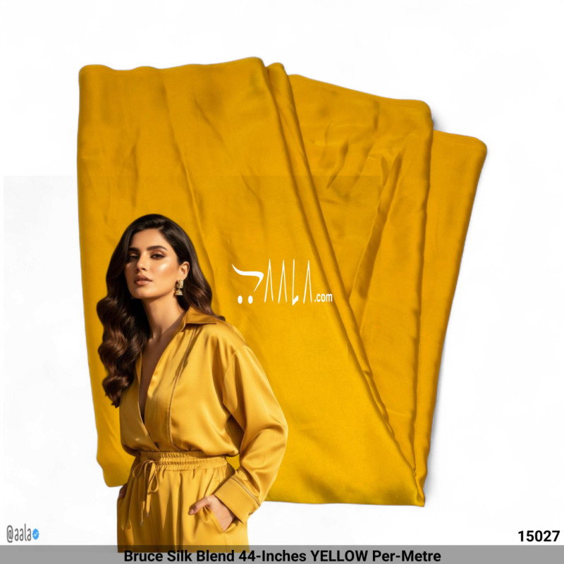 Bruce Silk Blend 44-Inches YELLOW Per-Metre