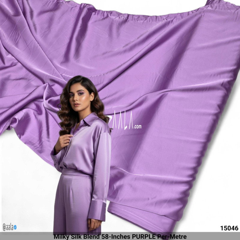 Milky Silk Blend 58-Inches PURPLE Per-Metre