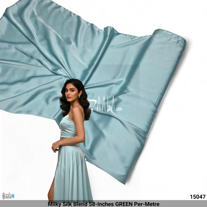 Milky Silk Blend 58-Inches GREEN Per-Metre