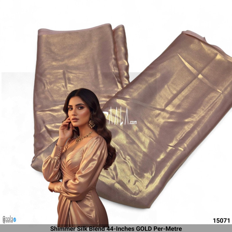 Shimmer Silk Blend 44-Inches GOLD Per-Metre
