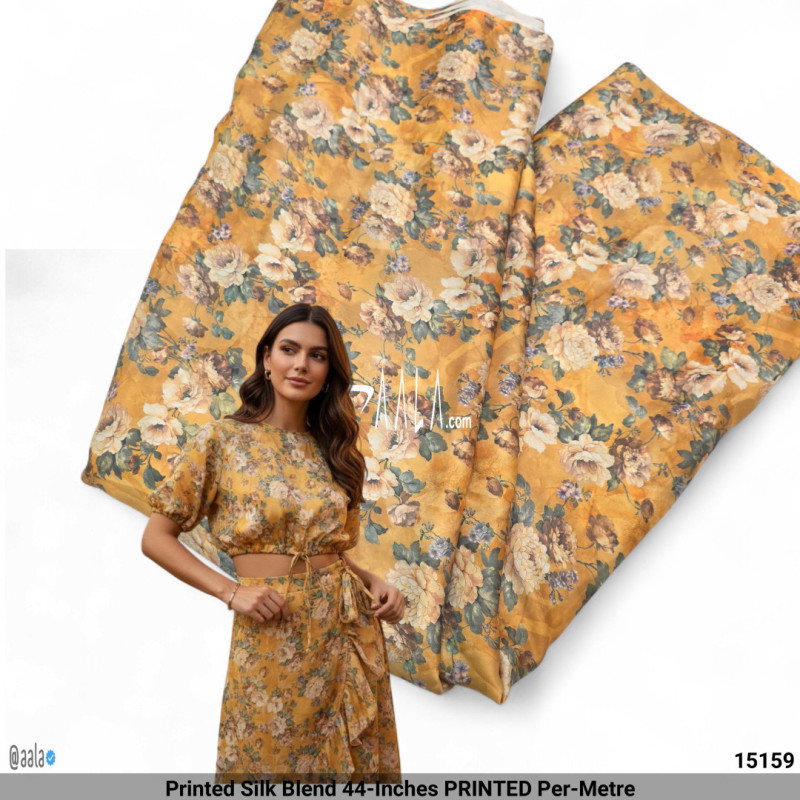 Printed Silk Blend 44-Inches PRINTED Per-Metre