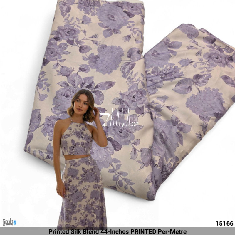 Printed Silk Blend 44-Inches PRINTED Per-Metre
