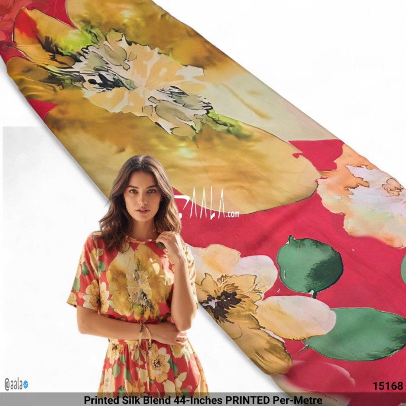 Printed Silk Blend 44-Inches PRINTED Per-Metre