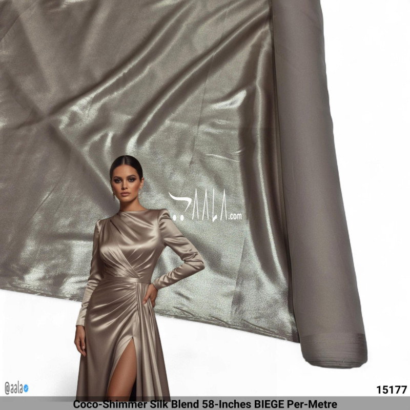 Coco-Shimmer Silk Blend 58-Inches BIEGE Per-Metre