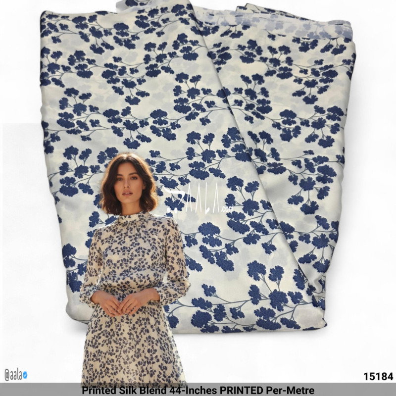 Printed Silk Blend 44-Inches PRINTED Per-Metre