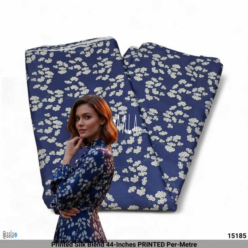 Printed Silk Blend 44-Inches PRINTED Per-Metre