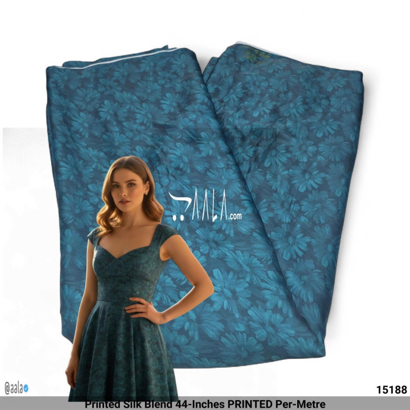 Printed Silk Blend 44-Inches PRINTED Per-Metre