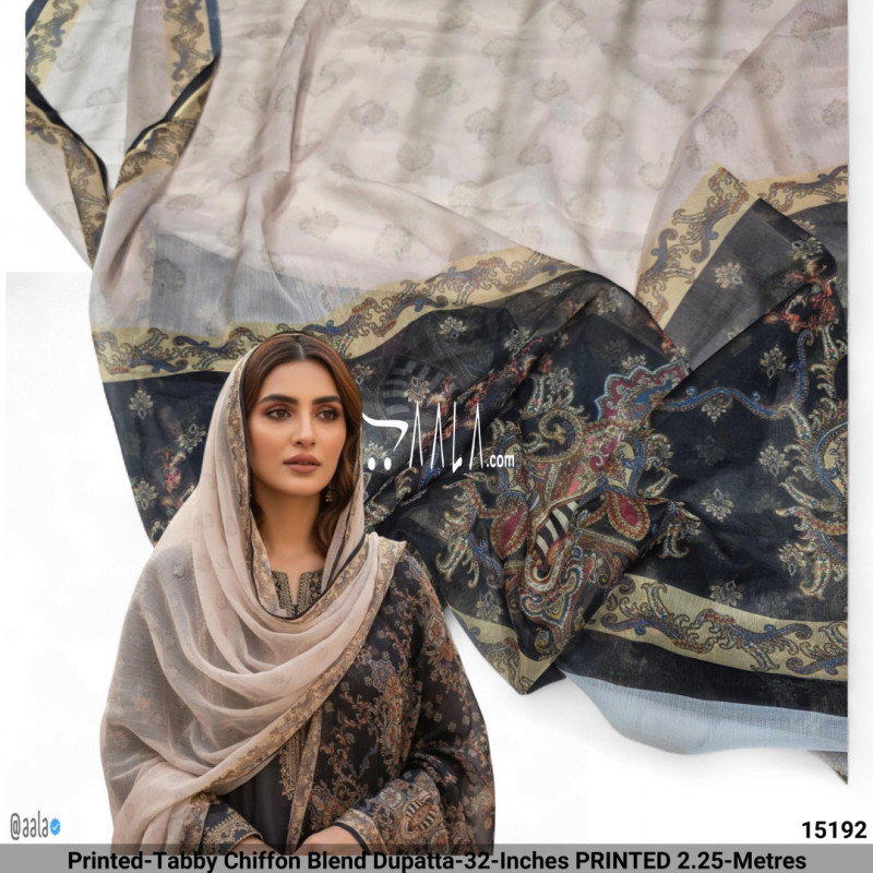 Printed-Tabby Chiffon Blend Dupatta-32-Inches PRINTED 2.25-Metres