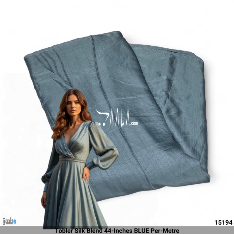 Tobler Silk Blend 44-Inches BLUE Per-Metre