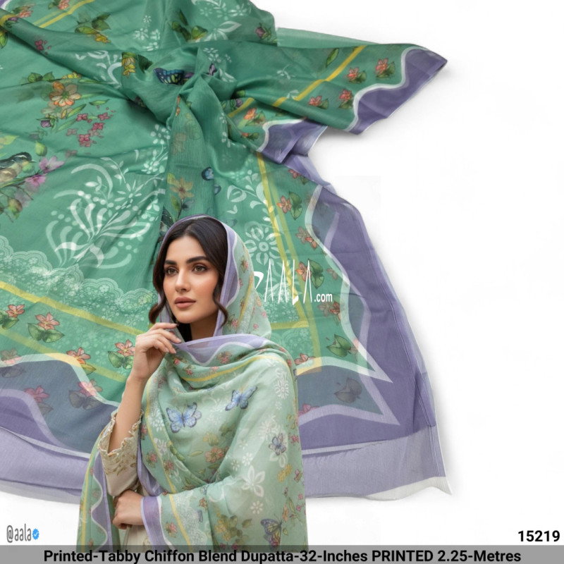 Printed-Tabby Chiffon Blend Dupatta-32-Inches PRINTED 2.25-Metres