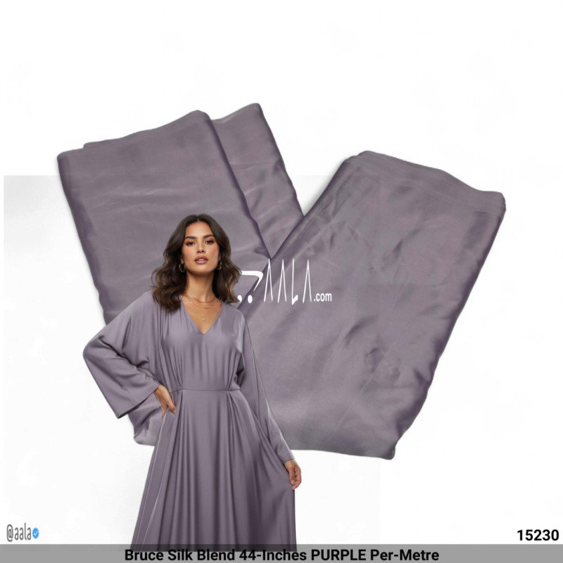 Bruce Silk Blend 44-Inches PURPLE Per-Metre