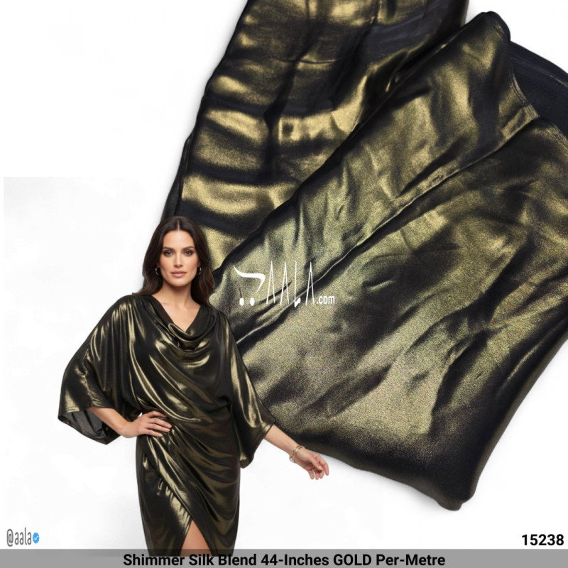 Shimmer Silk Blend 44-Inches GOLD Per-Metre