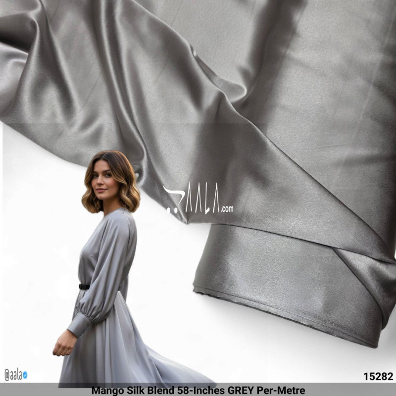 Mango Silk Blend 58-Inches GREY Per-Metre