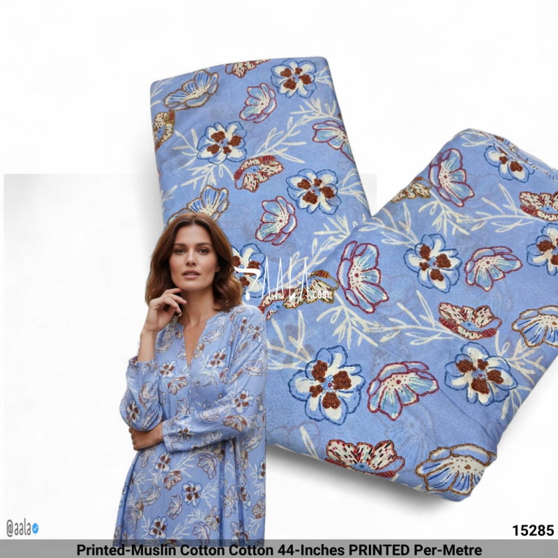 Printed-Muslin Cotton Cotton 44-Inches PRINTED Per-Metre
