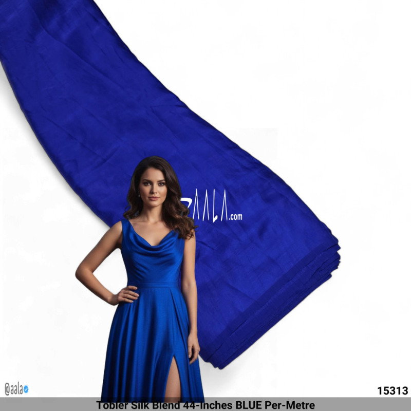 Tobler Silk Blend 44-Inches BLUE Per-Metre