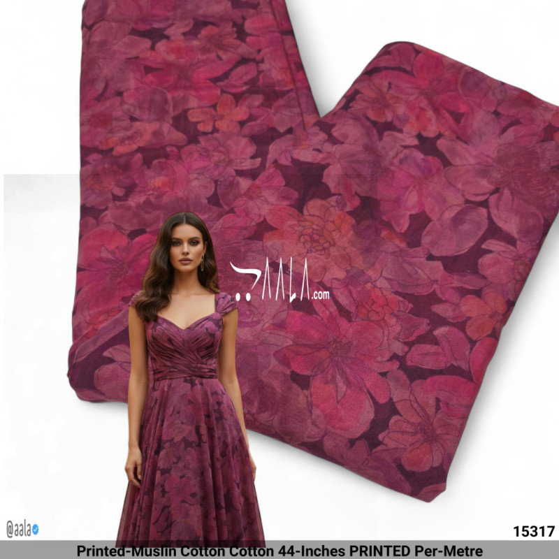 Printed-Muslin Cotton Cotton 44-Inches PRINTED Per-Metre
