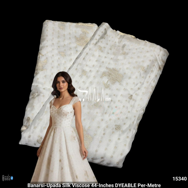 Banarsi-Upada Silk Viscose 44-Inches DYEABLE Per-Metre