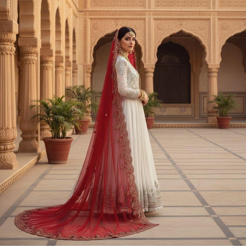Viel-Nikah-Dupatta-Dulhan Net Nylon Dupatta-58-Inches MULTIPLE-OPTIONS 2.50-Metres