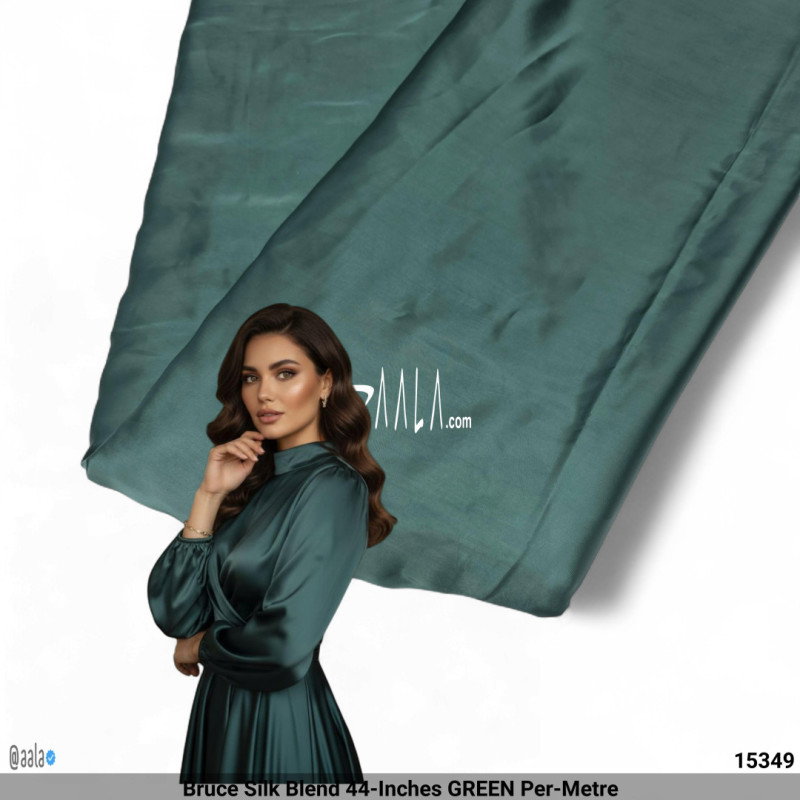 Bruce Silk Blend 44-Inches GREEN Per-Metre
