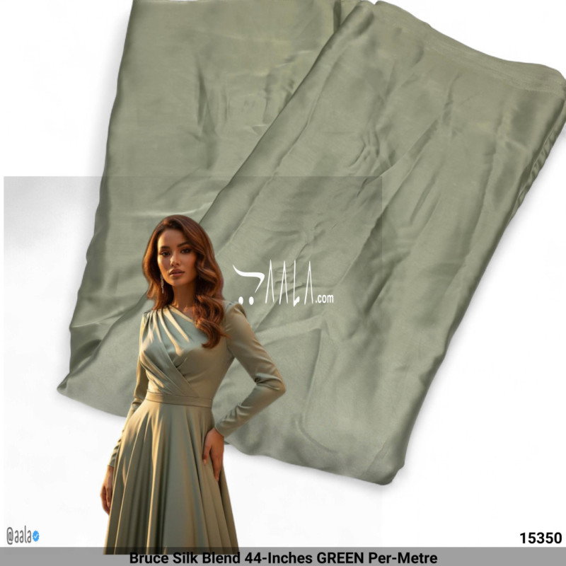 Bruce Silk Blend 44-Inches GREEN Per-Metre