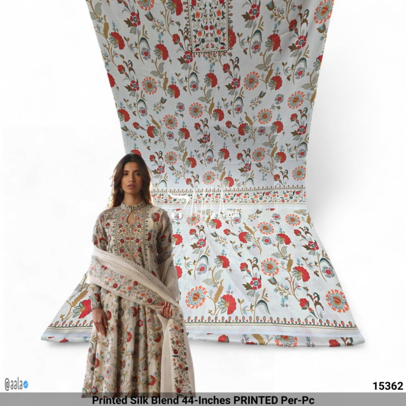 Printed Silk Blend 44-Inches PRINTED Per-Pc